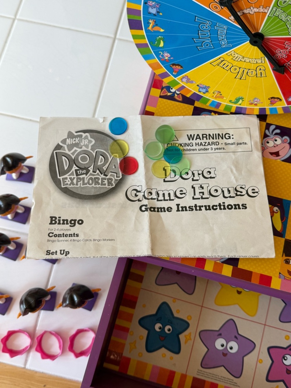 Vintage Y2K Dora the Explorer Game House- Checkers Dominos Bingo +  2006 Viacom - Picture 3 of 16